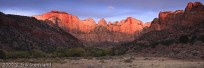 zion, towers, virgin, sunrise